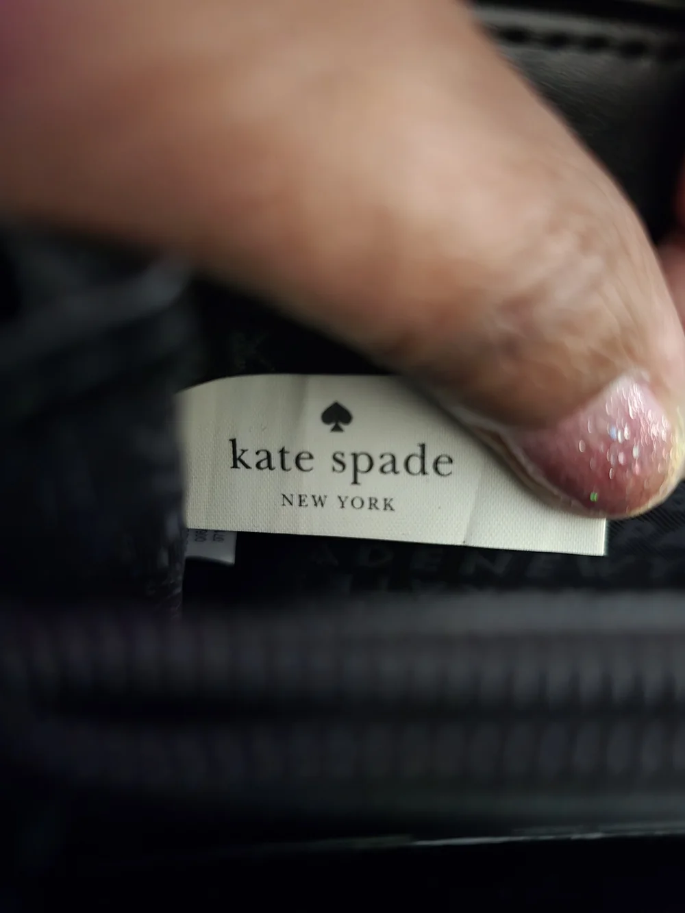 Kate Spade Black and White Striped Zip Wallet